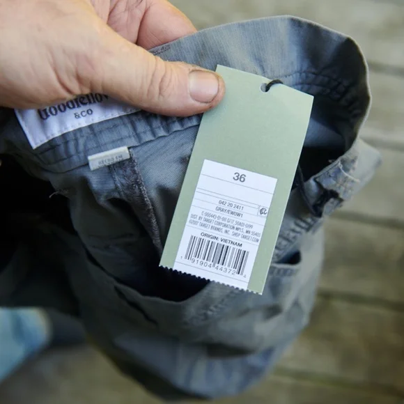 Lightweight Cargo Shorts Men's Size 36. Goodfellow brand Grey - Picture 5 of 5